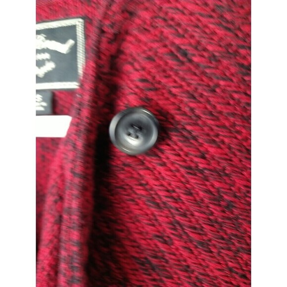 Lucky Brand Red Black Heathered Long Sleeve Button Cardigan. Size S - Picture 3 of 11